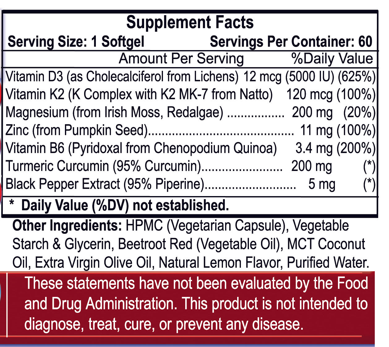 Vitamin D3 + K2